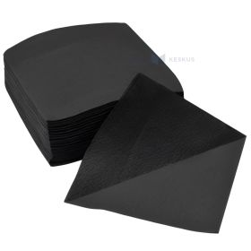 Black 1-layered napkin 24x24cm, 300pcs/pack