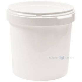 White bucket without lid without handle 32 000ml / 32L with diameter 365mm