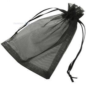 Black organza bag with string 11x16cm, 10pcs/pack