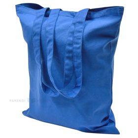 Blue textile bag with handles 37x42cm thickness 240g/m2