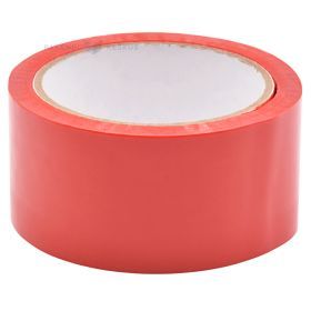 Red packaging tape 48mm wide 40mic acrylic, 66m/roll