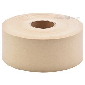 Brown water activating paper packaging tape 70mm wide, 137m/roll