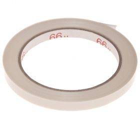 White tape for bag closing device 9mm wide, 66m/roll