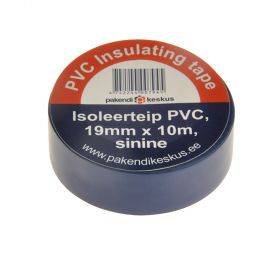 Blue insulating tape 19mm wide, 10m/roll