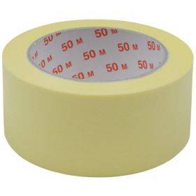 Masking tape with strong glue 50mm wide +60C, 50m/roll