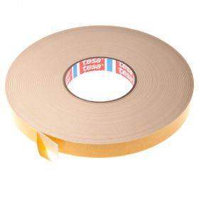 White double-sided PE foam tape Tesa 19mm wide, 25m/roll