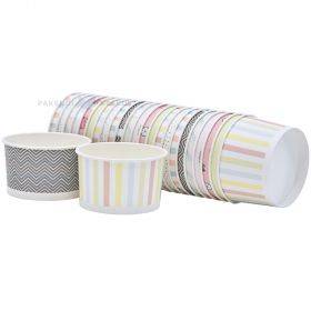 Carton food cup ''Pastel'' diam. 93mm 245ml, 25pcs/pack