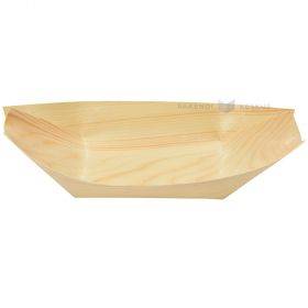 Wooden boat tray 215x105mm, 25pcs/pack