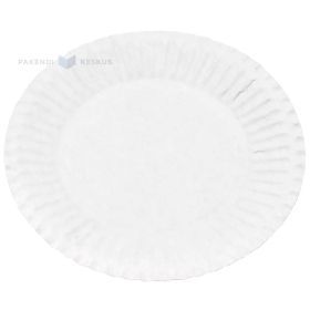 White unlaminated paper plate diameter 15cm, 100pcs/pack
