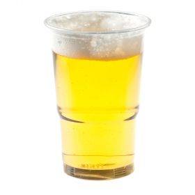 Transparent plastic beer cup PP 500ml with diameter 95mm, 50pcs/pack