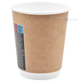 Brown-white paper cup 300ml diameter 90mm, 20pcs/pack