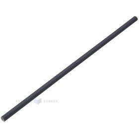 Black paper drinking straw 0,6x20cm unflexible, 250pcs/pack