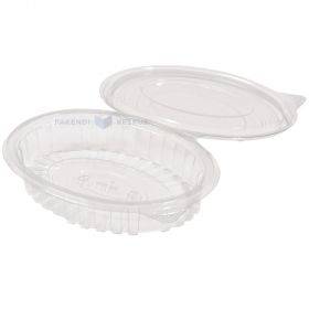 Food container with joined lid 250ml 145x112x42mm, 100pcs/pack