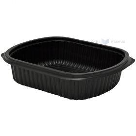 Black 1-compartment food tray 207x170x40mm 952ml, 63pcs/pack