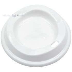 Reusable white lid for reusable plastic coffee mug 430ml with diameter 90mm PP 50x machine washable