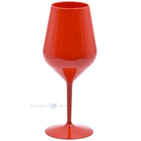 Reusable plastic red wine goblet 470ml TT 350x machine washable