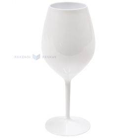 Пластиковый белый бокал для вина многоразового использования 510мл TT 350х моек в посудомойке