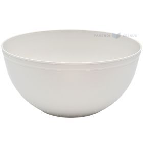 Reusable light grey plastic salad bowl 3350ml 23,5cm PP 125x machine washable