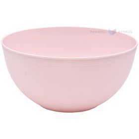Reusable light pink plastic salad bowl 3350ml 23,5cm PP 125x machine washable