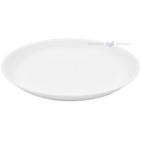 Пластиковая белая тарелка многоразового использования 20,8см РР 125х моек в посудомойке