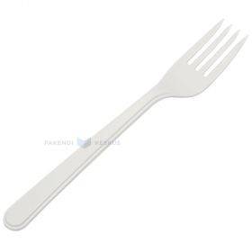Reusable plastic fork 18cm 125x machine washable, 100pcs/pack