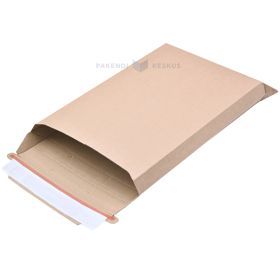 Brown micro corrugated carton envelope 20,6+(2x3,5)x28,3+7cm